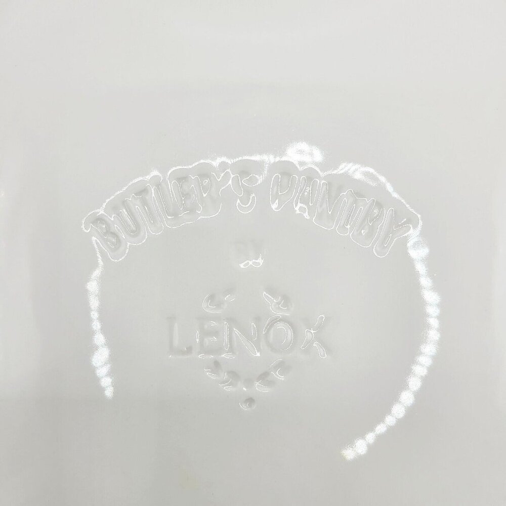 Lenox Butler's Pantry 11-3/8" Dinner Plate Cream with Ribbed & Beaded Rim Mint - Picture 7 of 9